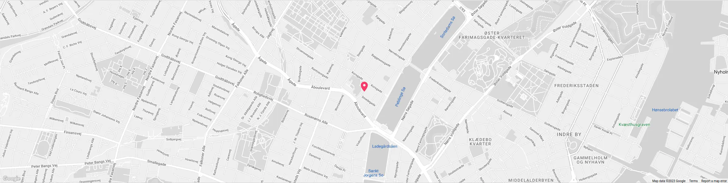 Map showing the address of RUSK Law